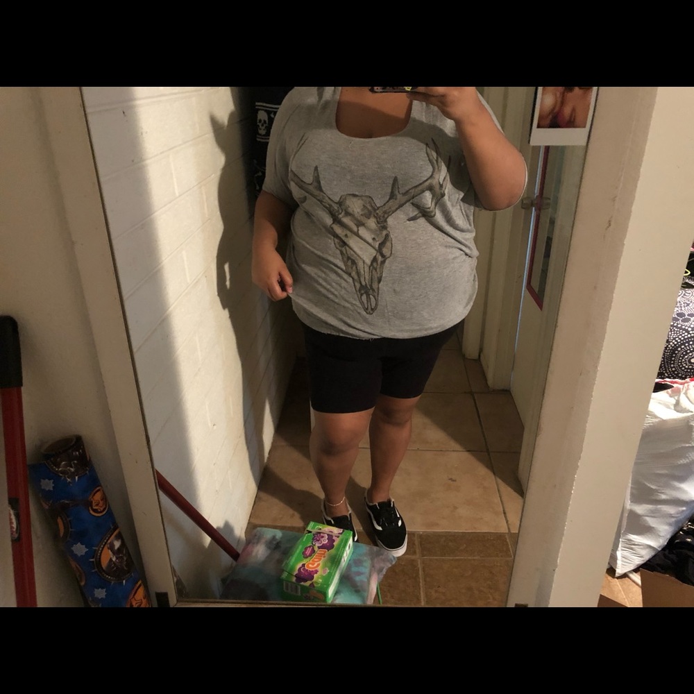 one size gray boho shirt